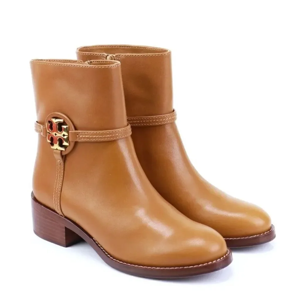 Revolve Tory Burch Brown Miller Ankle Chelsea boots 45mm in Tiramisu